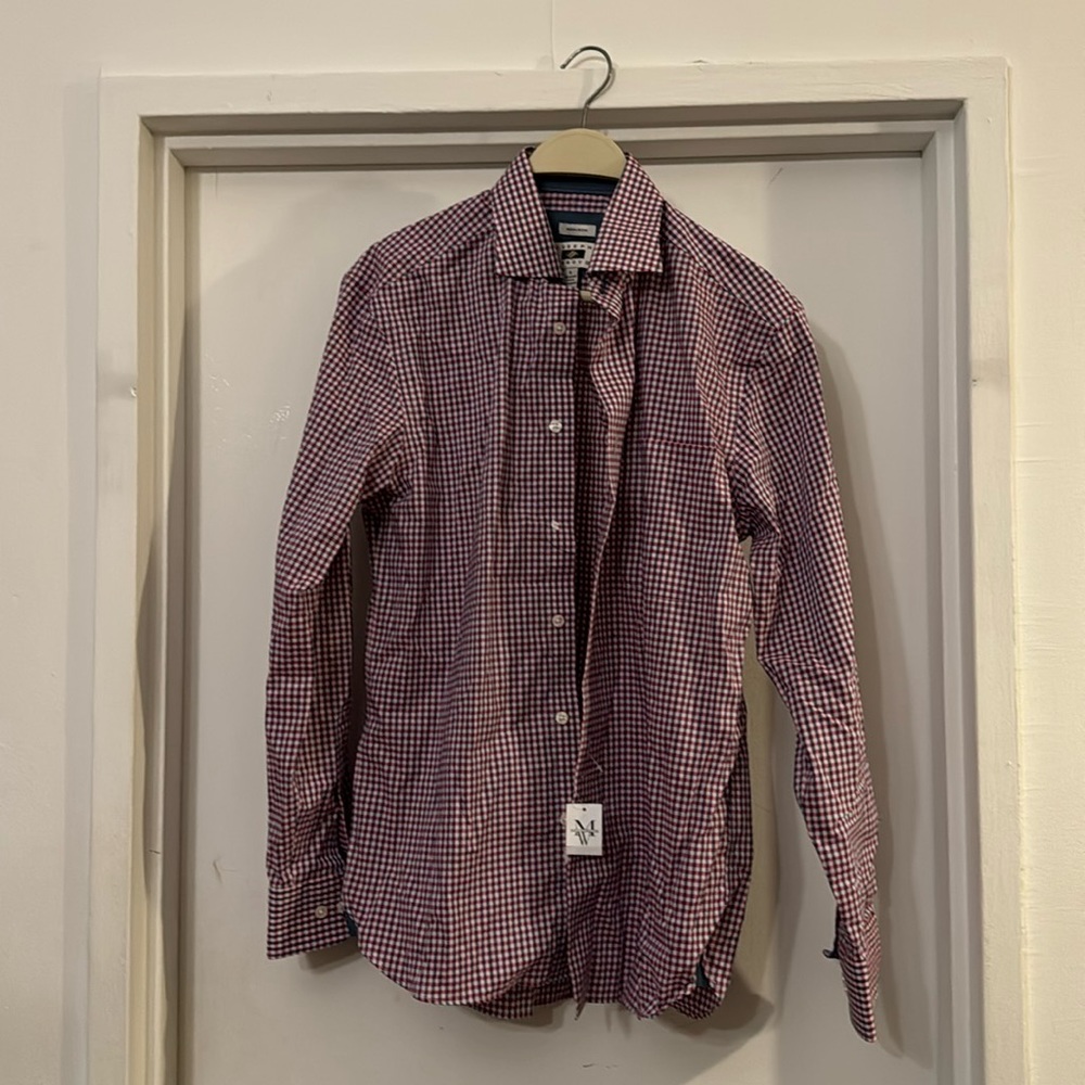 NWT - Joseph Abboud Non-Iron Checkered Shirt Size S